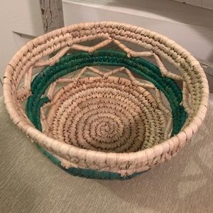 Accents - 3 Woven Boho Baskets Accents - 3 Woven Boho Baskets